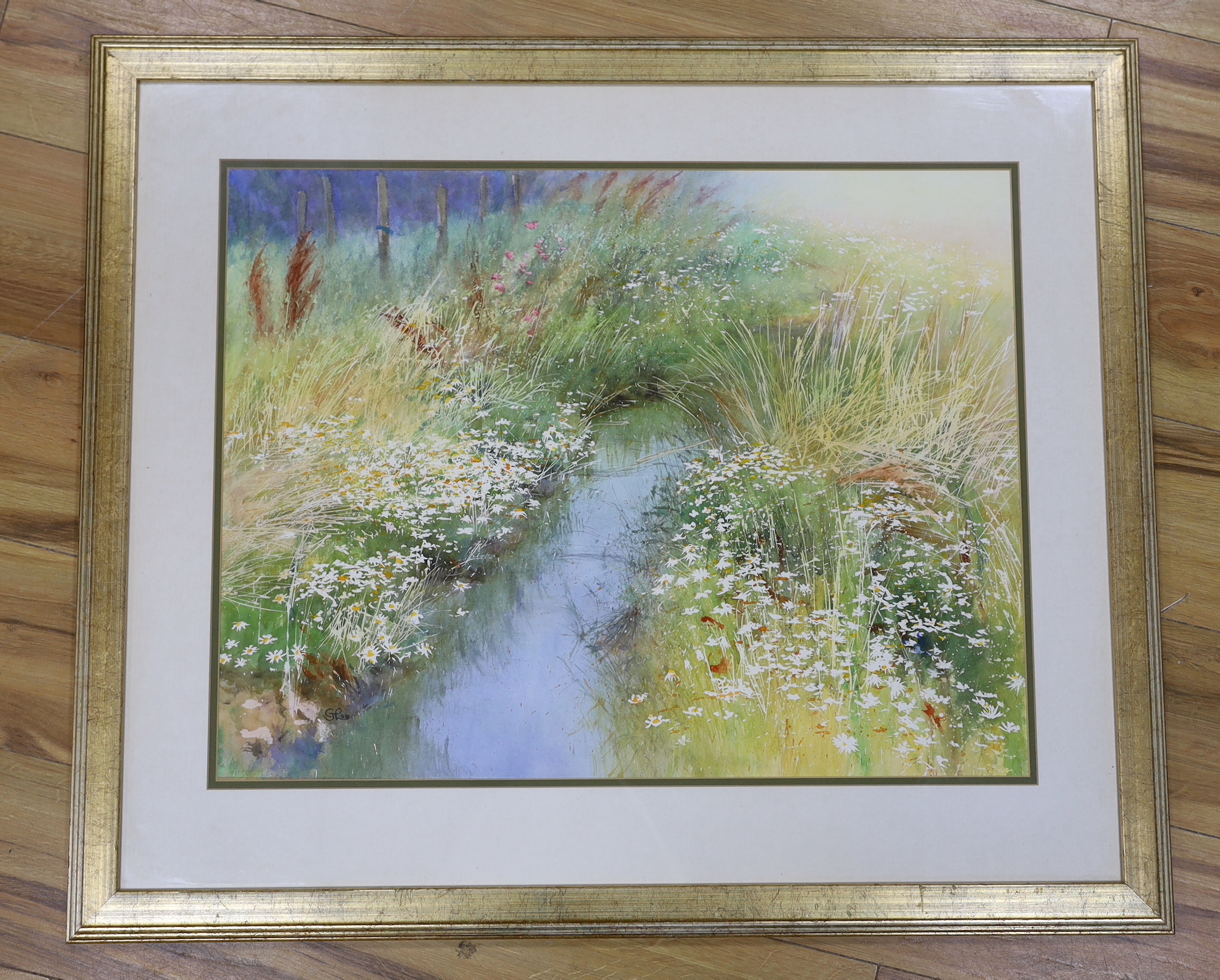 Graham Painter (1947-2007), watercolour, 'Golden Mist', monogrammed and dated ‘88, details verso, 62cm x 48cm
